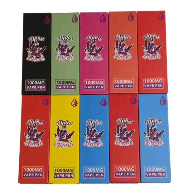 Alpha Extracts Disposable Pen Distillate - 1 GRAM - Rainbow Ribbons - Sativa -