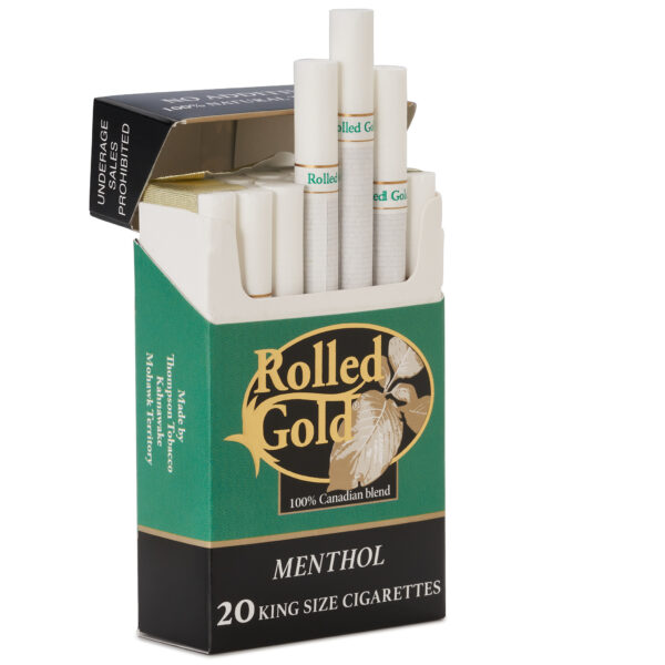 Rolled Gold Menthol 20 Pack Cigarette